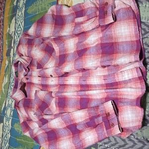 Ladies sz Large button flannel